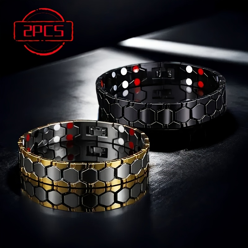 Stylish Multicolored Diamond Shaped Men's Bracelets Set